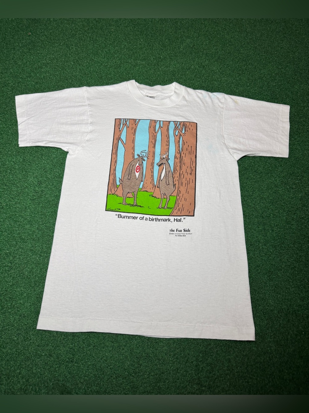The Far Side Vintage T Shirt Dallas Alice 80s Deer Hunting Medium 18x27 Shirt